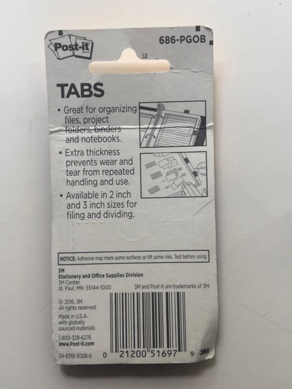 3M  Post-it Color Coded Writable Durable Tabs Gradient 1 in. x 1.5 in (73)